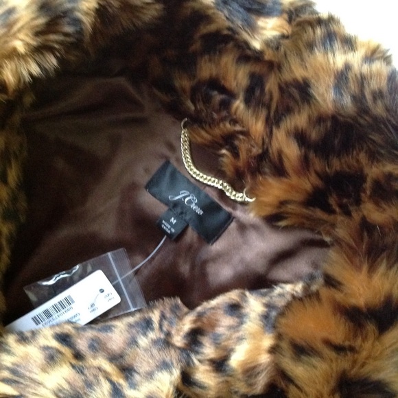 JCREW FAUX LEOPARD COAT SZ SMALL NWOT - Picture 7 of 8
